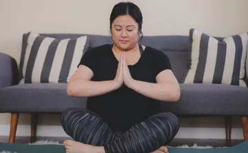Yoga in Living Room