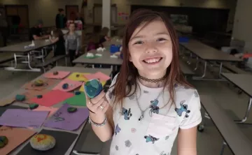 Child Care Participant Doing Crafts
