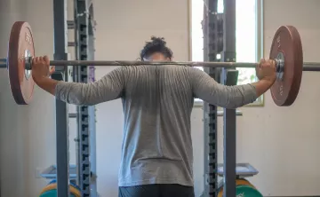 Squat Powerlifting Training At The YMCA