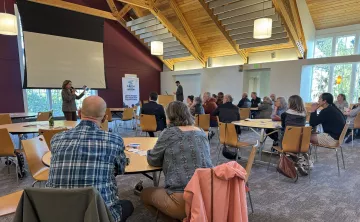 Room shot of an active Bridge of Hope session at the YMCA