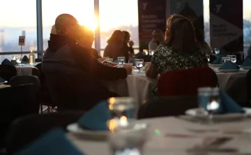 Shot of the tables at the 2023 CCI Breakfast for YCMA teen programs