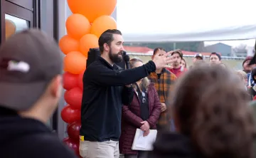 Jared Johnson Speaking at New Pearl Street Grand Opening 