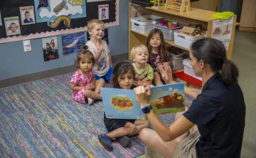 Early Learning Center - Teacher Reading to Kids