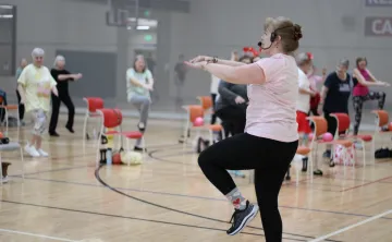 Stefani Montague teaching a class