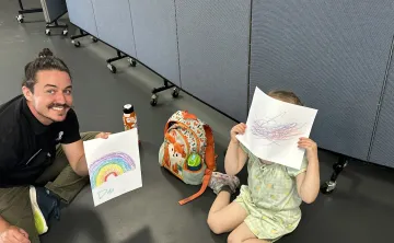 Dan and a student