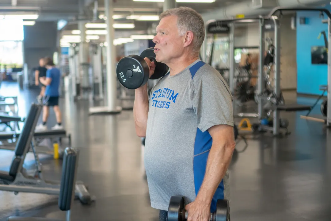 Dumbbell Curl At YMCA Training Center