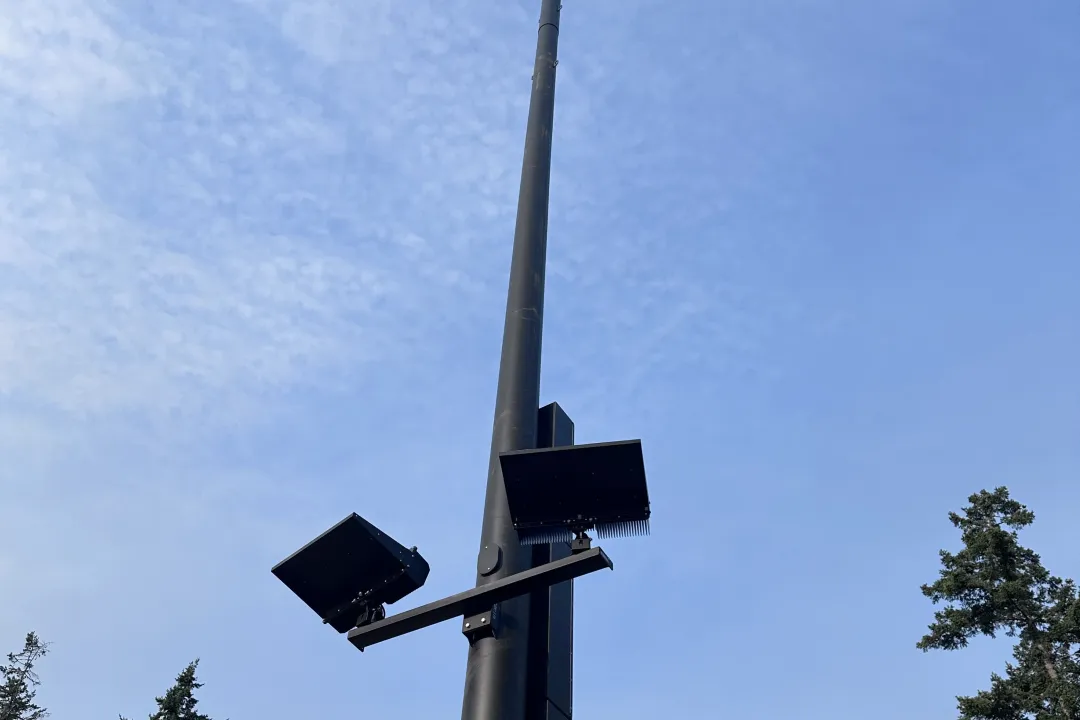 installed light pole