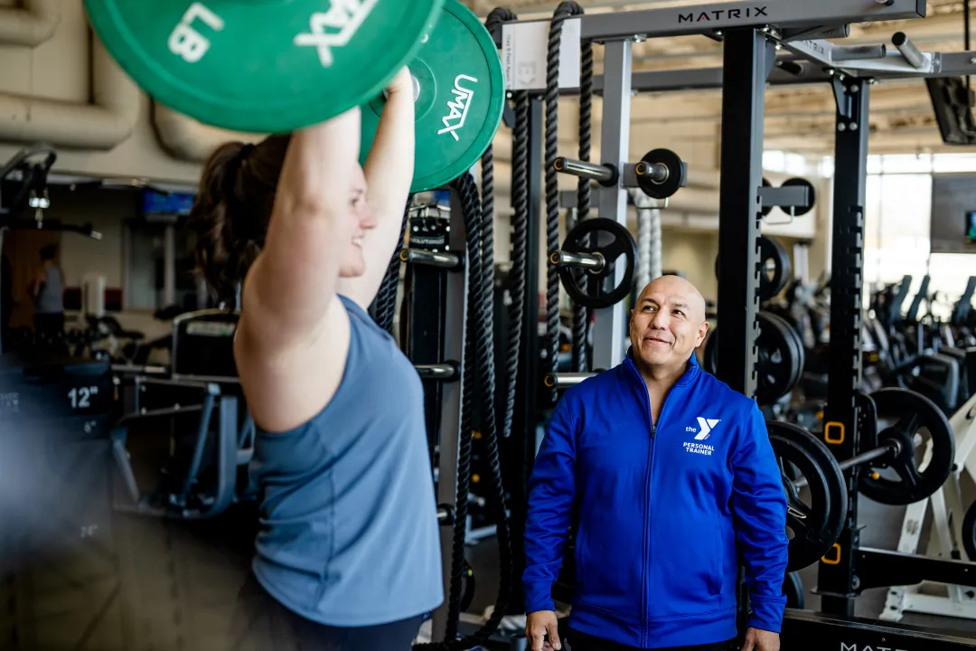Barbell Overhead Press with YMCA Personal Trainer