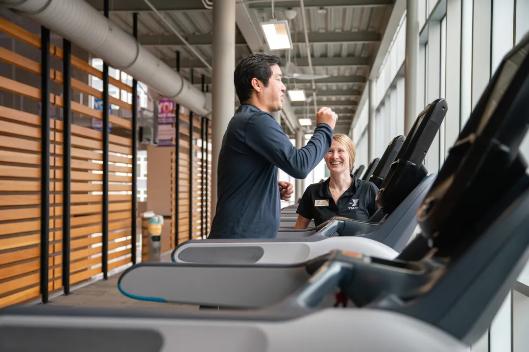 Walking on Treadmill with Kickstart Coach