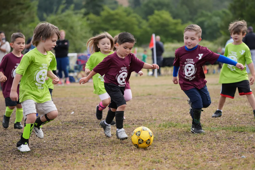 Getting Ready to Kick Ball Youth Soccer